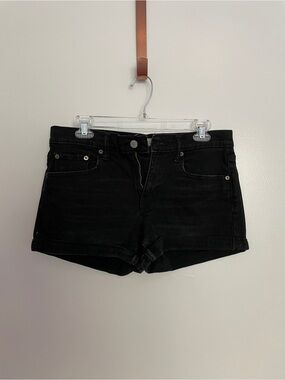 GAP 1969 Black Denim Cuffed Women’s Shorts